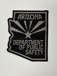 Arizona Department of Public Safety "AZ DPS" "OLD" Shoulder Patch - SUBDUED Black / Grey
